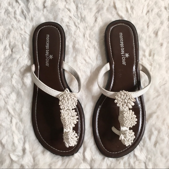 Montego Bay Club Flat Thong Slip On Sandals Size 7 - Picture 1 of 14